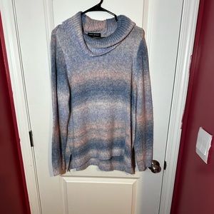 Lane Bryant Purple and Blue Turtle Neck Sweater